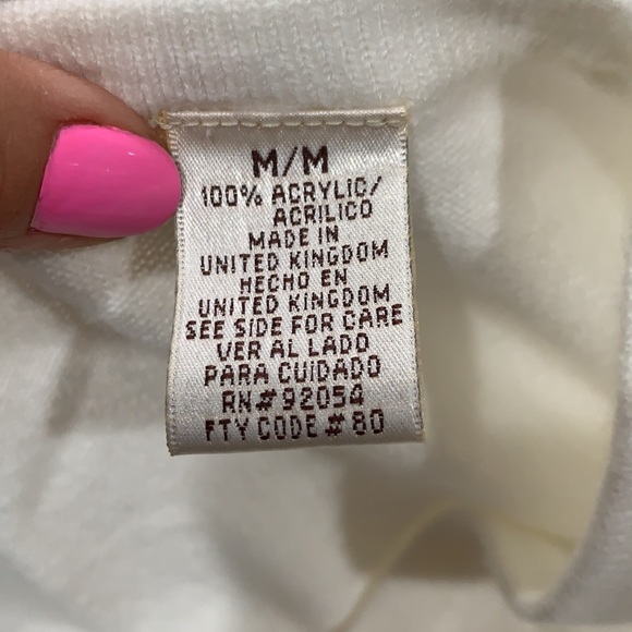 Carolyn Taylor Women Ivory Cardigan M - Picture 7 of 9
